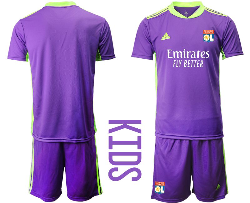 Youth 2020-2021 club Olympique Lyonnais Russia purple goalkeeper Soccer Jerseys